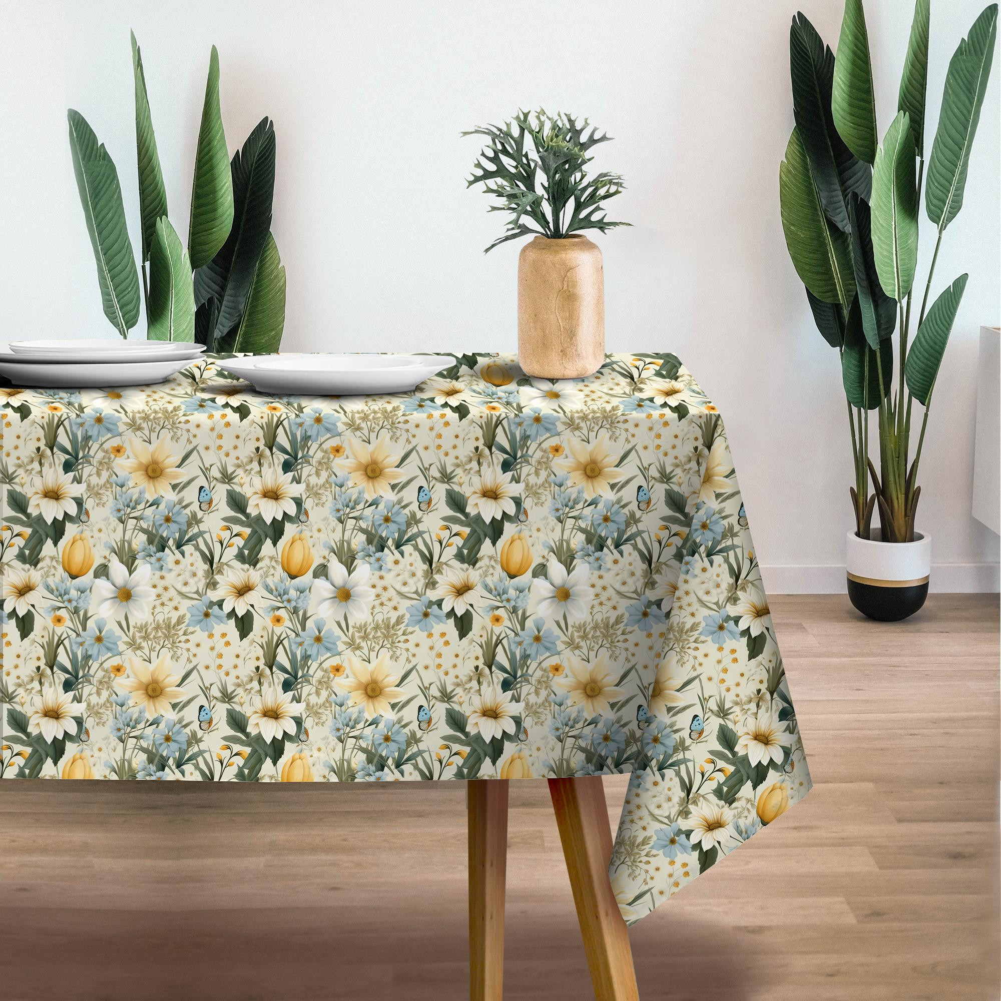 SPRING FLOWERS PAT. 3 - Woven Fabric for tablecloths