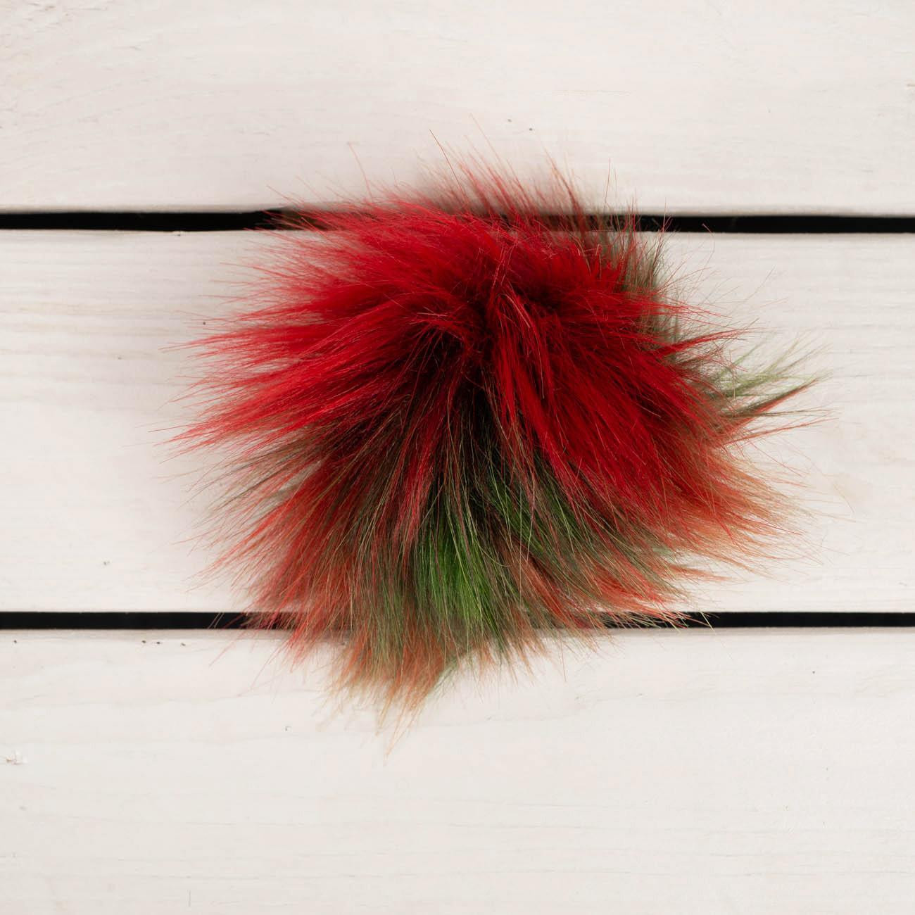 Eco fur pompom 10 cm - multicolor wz.2