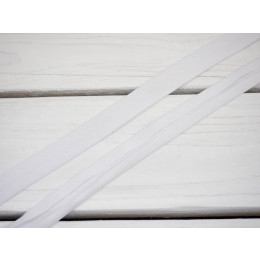 Knitwear bias binding 20 mm - bobbin 12m  - white