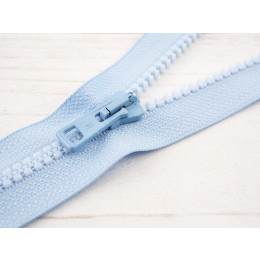 Plastic Zipper 5mm open-end 70cm - light blue B-06