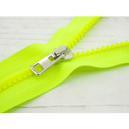 Plastic Zipper 5mm open-end 30cm - neon yellow