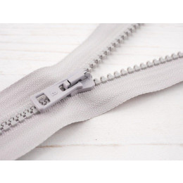 Plastic Zipper 5mm open-end 70cm - light grey M-01
