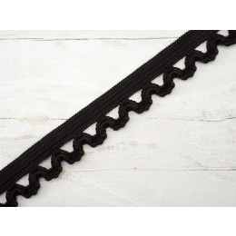 Elastic lace band 16mm - black