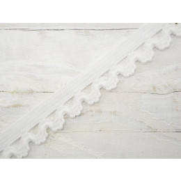 Elastic lace band 16mm-   white