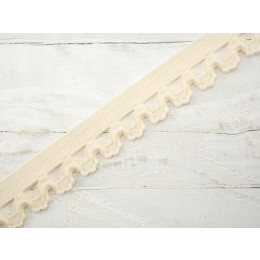 Elastic lace band 16mm - nude