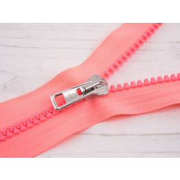 Plastic Zipper 5mm open-end 60cm - neon pink