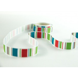 Grosgrain with colorful stripes 15mm