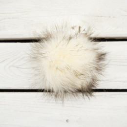 Eco fur pompom 12 cm - vanillia