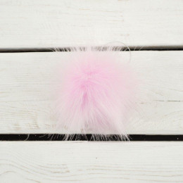 Eco fur pompom 9 cm - muted pink