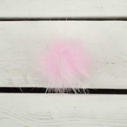 Eco fur pompom 6 cm - muted pink
