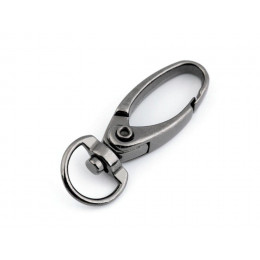 Metal Snap Hook width 10 mm -    black nickel