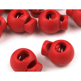 Round Cord Lock Stopper Toggles - RED