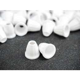 Plastic Cord Ends 11mm - WHITE