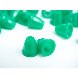Plastic Cord Ends 11mm - GREEN