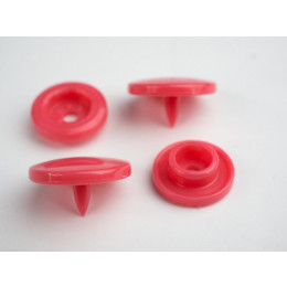 Snaps KAM, plastic fasteners 12mm - coral 10 sets