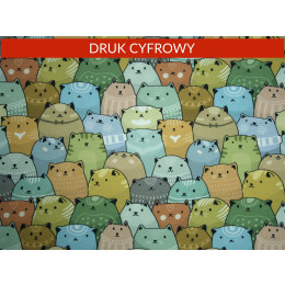 COLOURFUL CATS - Viscose jersey WE210