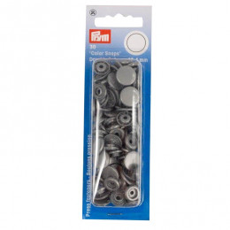 Color Snaps PRYM plastic fasteners 12,4 mm - 30 sets -silver