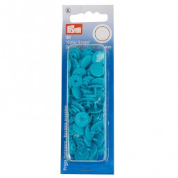 Color Snaps PRYM plastic fasteners 12,4 mm - 30 sets - turquoise
