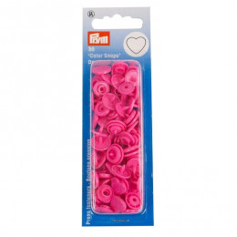 Color Snaps PRYM ,  12,4 mm - 30 sets - hearts Pink