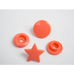 Fasteners KAM stars 12 mm salmon pink 10 sets