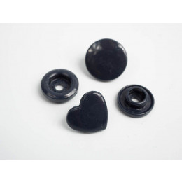 Fasteners KAM hearts 12 mm navy 10 sets