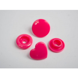 Fasteners KAM hearts 12 mm coral 10 sets