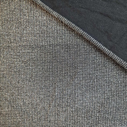 BLACK / Silver - loopback knit fabric with lurex thread