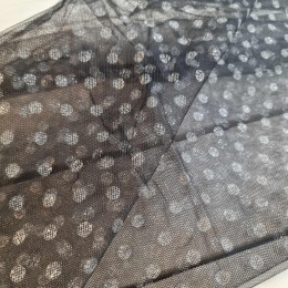 SILBERNE DOTS  / black - tulle