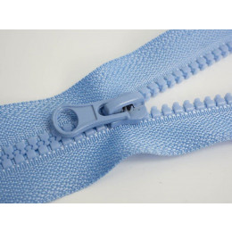 Plastic Zipper 5mm open-end 60cm - light blue