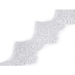 Embroidered lace 60 mm - light grey