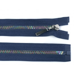 Zipper plastic decorative rainbow 70 cm open-end - navy