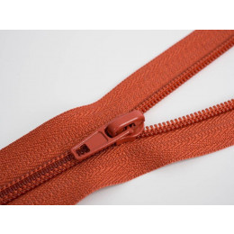 Nylon Zipper (coil) 5mm open-end 50 cm Brick red