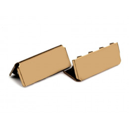 Metal Webbing Belt Tip width 25 mm - brass