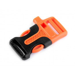 Side release buckle with whistle 20 mm - orange