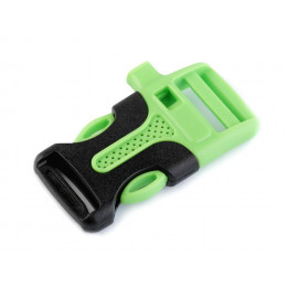Side release buckle with whistle 20 mm - neon green