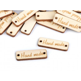 Wooden Tag "Hand made" 