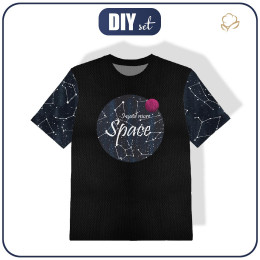 CHILDREN'S SPORTS T-SHIRT - I NEED MORE SPACE / black