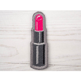 Embroided application lipstick - pink-grey