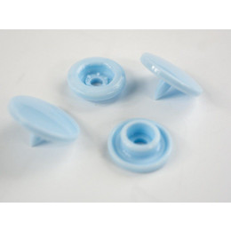 Snaps KAM, plastic fasteners 12mm - baby blue 10 sets