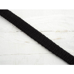 Flat String, width 8 mm -   black