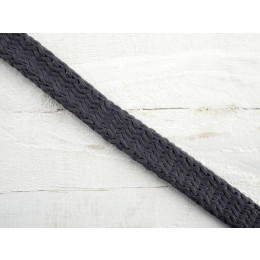 Flat String, width 8 mm - dark grey