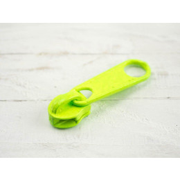 Slider for zipper tape 5mm  neon green   - 1001