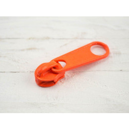 Slider for zipper tape 5mm  neon orange  - 1002
