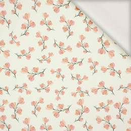 PINK FLOWERS PAT. 4 / white - viscose woven fabric