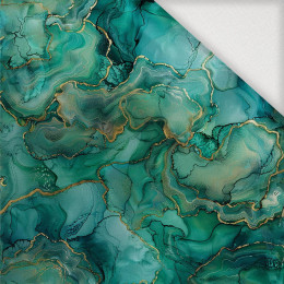 alcohol ink wz.7 TEAL - Woven Fabric for tablecloths
