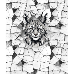 ANIMALS CRACKED wz.2 (cat) - panel (60cm x 50cm)
