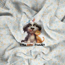 ANIMALS CUTE wz.3 - panel (60cm x 50cm)  Cotton muslin
