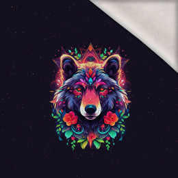 ANIMALS MANDALA wz.6 - panel (60cm x 50cm) brushed knitwear with elastane ITY