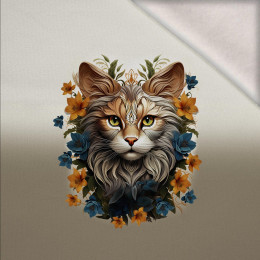 ANIMALS MANDALA wz.9 - panel (60cm x 50cm) brushed knitwear with elastane ITY