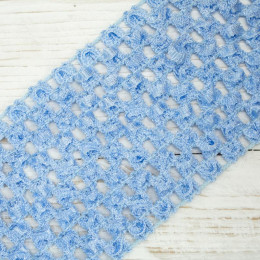 Crochet Elastic Stretch Band width 7 cm Tutu  - light blue